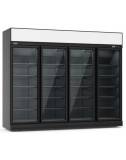 RÉFRIGÉRATEUR 3 PORTES EN VERRE NOIR INS-1530R BL