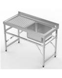 Bloc-évier avec étagère gauche/droite 160cm Bloc-évier avec étagère gauche/droite 160cm