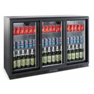 Arrière de bar réfrigéré 3 portes coulissantes