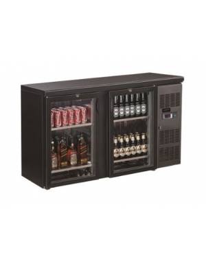 Arrière de bar réfrigéré noir 2 portes