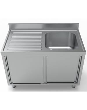 Bloc-évier portes coulissantes 70x140cm