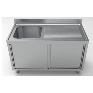 Bloc-évier avec portes coulissante 70x120cm