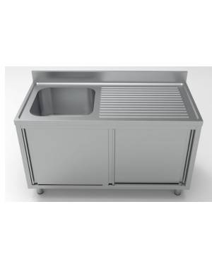 Bloc-évier avec portes coulissante 70x120cm