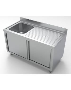 Bloc-évier avec portes coulissante 70x120cm