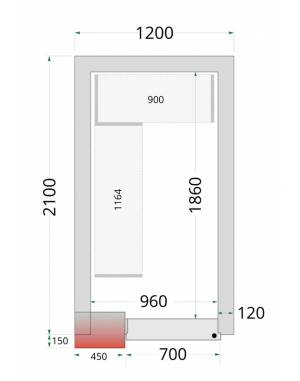 Chambre froide négative 1221 Chambre froide négative 1221