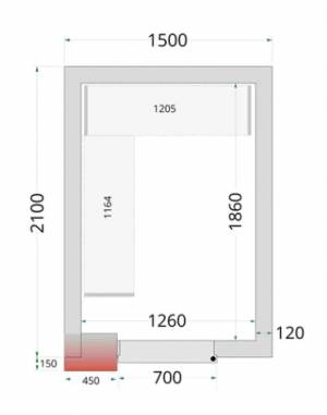 Chambre froide négative 1521 Chambre froide négative 1521