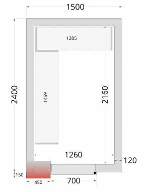 Chambre froide positive 1524 Chambre froide positive 1524