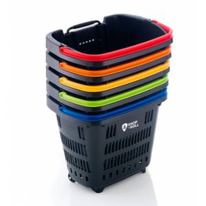 Panier avec anse & roulettes 34L