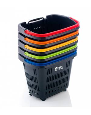 Panier avec anse & roulettes 34L Panier avec anse & roulettes 34L