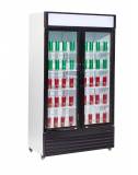 Réfrigérateur 2 portes en verre BEZ-780 GD noir