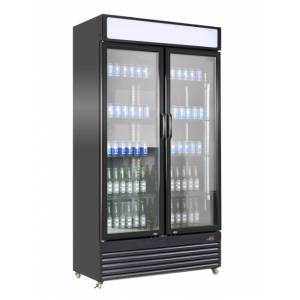 Réfrigérateur 2 portes en verre BEZ-780 GD noir