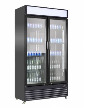 Réfrigérateur 2 portes en verre BEZ-780 GD noir
