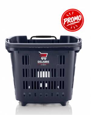 Panier avec anse & roulettes 34L