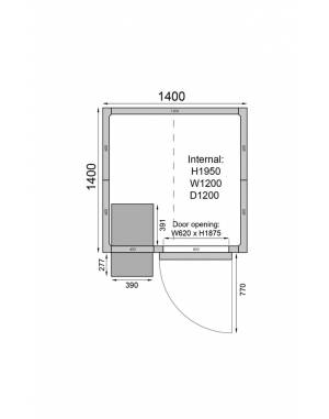 Chambre froide positive CR1414C Chambre froide positive CR1414C