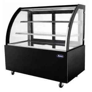 Vitrine semi bombée noire