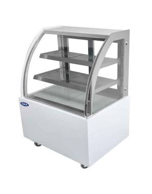 Vitrine semi bombée blanche