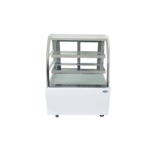 Vitrine semi bombée blanche