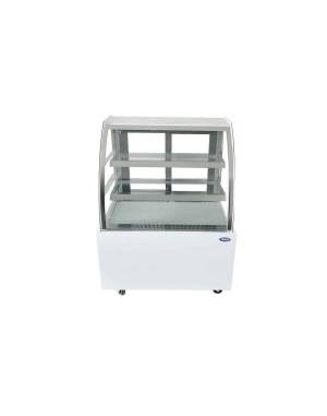 Vitrine semi bombée blanche