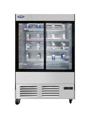 Vitrine libre service Portes coulissantes