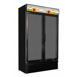 Réfrigérateur 2 portes en verre BEZ-780 GD noir