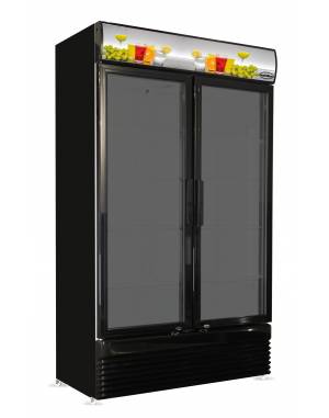 Réfrigérateur 2 portes en verre BEZ-780 GD noir
