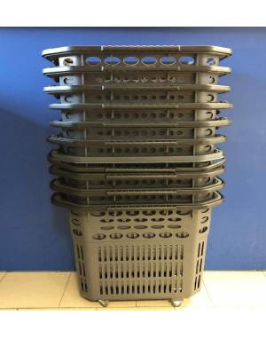 Paniers Magasin sur roulettes gris