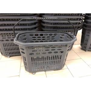 Paniers Magasin sur roulettes gris