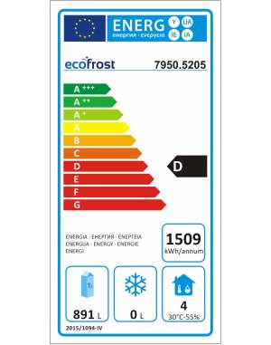 RÉFRIGÉRATEUR ECOFROST EN ACIER INOX 1200 LTR STATIQUE