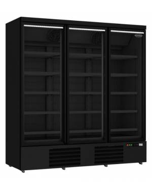 Congélateur 3 portes en verre noir JDE-1530F BL