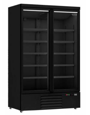 Congélateur 2 portes en verre noir JDE-1000F BL