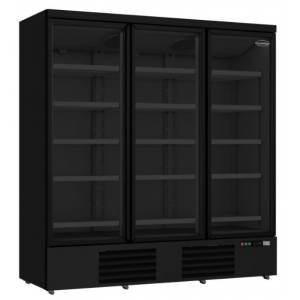 Réfrigérateur 3 portes en verre noir JDE-1530R BL