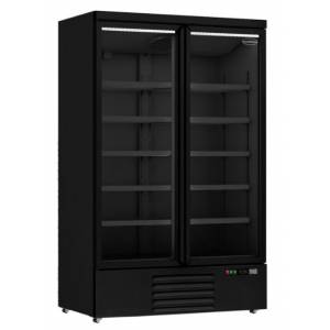 Réfrigérateur 2 portes en verre noir JDE-1000R BL