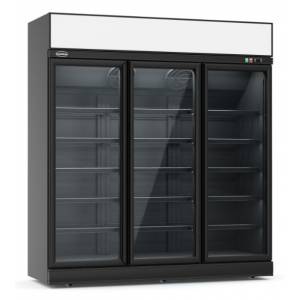 CONGÉLATEUR 3 PORTES EN VERRE NOIR INS-1530F BL CONGÉLATEUR 3 PORTES EN VERRE NOIR INS-1530F BL