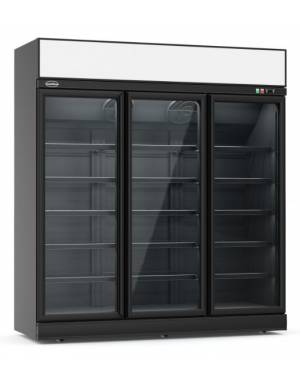CONGÉLATEUR 3 PORTES EN VERRE NOIR INS-1530F BL