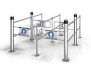 Portiques entrée magasin et guidage